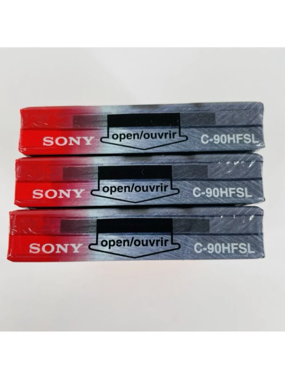 Lot Of 3 Sony 90 Minute HF New Color Slide Case CD Recording Cassette Tape